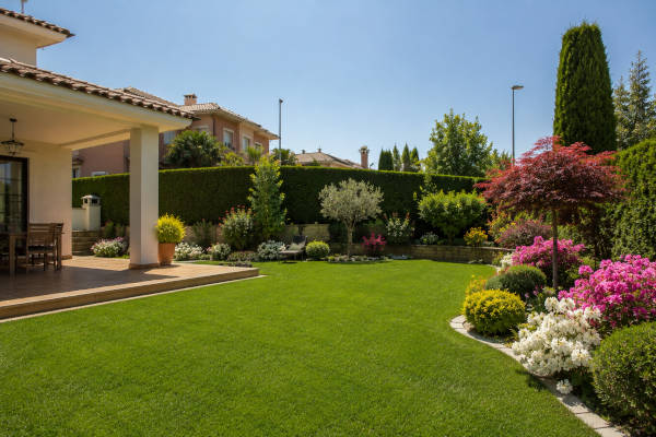 projeto de construção de um jardim concluído